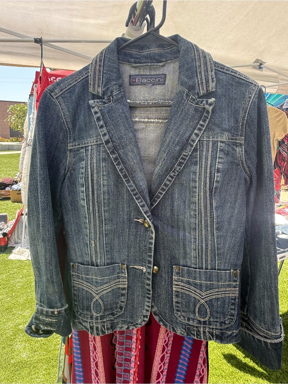 Baccini Indigo Denim Blazer Jacket